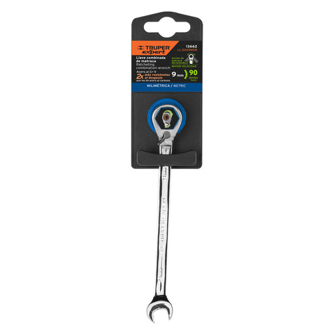 Llave combinada matraca reversible 9 mmx148 mm largo, Expert | LL-2009MXR | 13662