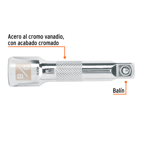 Extensión de 3' para matraca, cuadro 3/8', Truper | E-5260 | 13663
