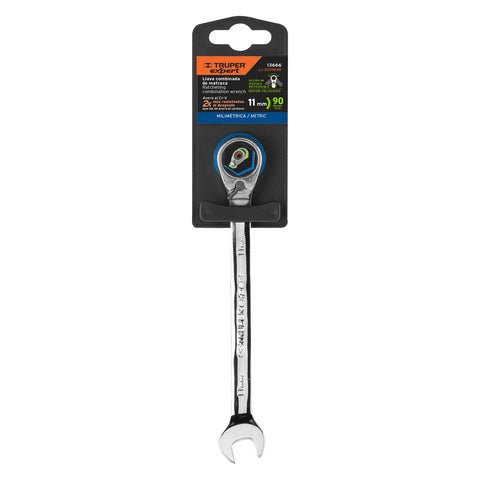 Llave combinada matraca reversible 11mmx160 mm largo, Expert | LL-2011MXR | 13666