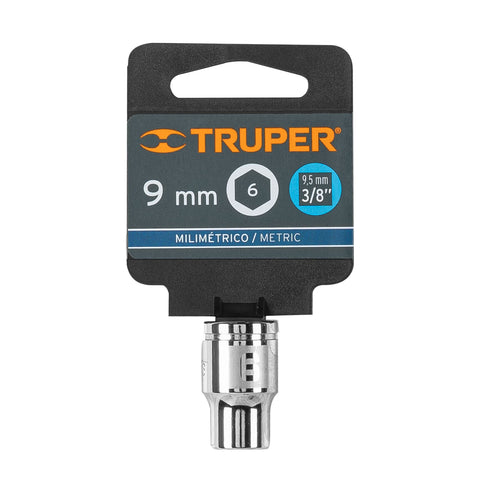 Dado de 9 mm, 6 puntas, cuadro 3/8', Truper | D-3809-HM | 13673