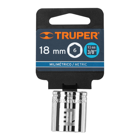 Dado de 18 mm, 6 puntas, cuadro 3/8', Truper | D-3818-HM | 13682