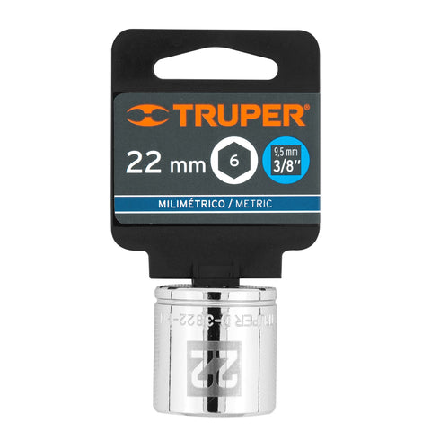 Dado de 22 mm, 6 puntas, cuadro 3/8', Truper | D-3822-HM | 13686