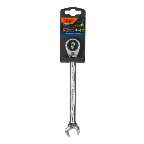 Llave combinada matraca reversible 14mmx188 mm largo, Expert | LL-2014MXR | 13699
