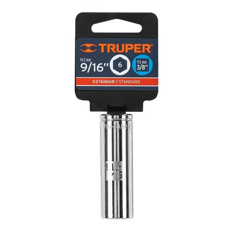 Dado largo de 9/16', 6 puntas, cuadro 3/8', Truper | D-3818-HL | 13715