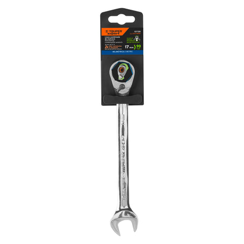 Llave combinada matraca reversible 17mmx223 mm largo, Expert | LL-2017MXR | 13728