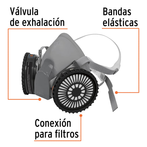 Kit respirador profesional con cartuchos pintura y pesticida | KIT-RES-PP | 13731