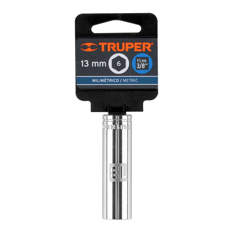Dado largo de 13 mm, 6 puntas, cuadro 3/8', Truper | D-3813-HM-L | 13773