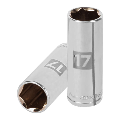 Dado largo de 17 mm, 6 puntas, cuadro 3/8', Truper | D-3817-HM-L | 13777