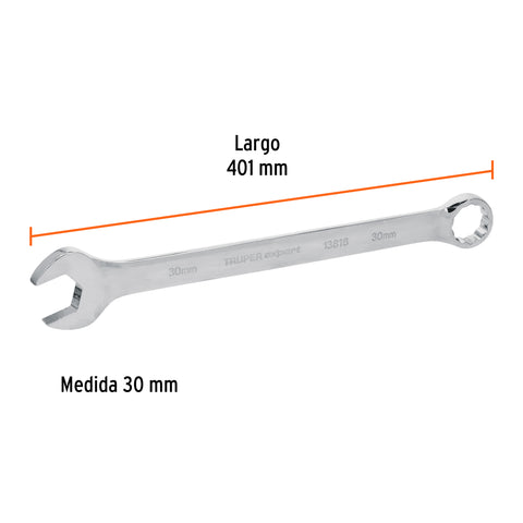Llave combinada extralarga 30 mm x 401 mm de largo, Expert | LL-2030M | 13816