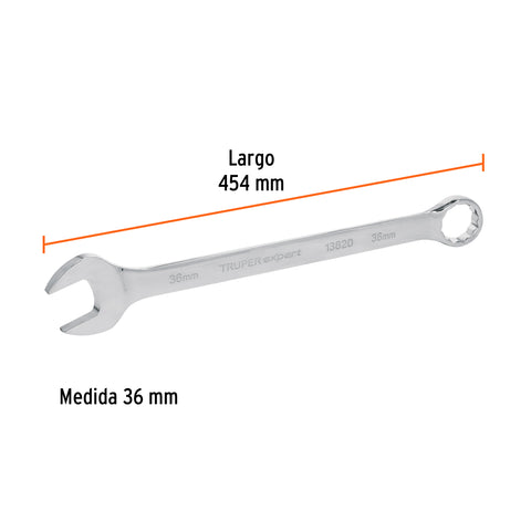 Llave combinada extralarga 36 mm x 454 mm de largo, Expert | LL-2036M | 13820