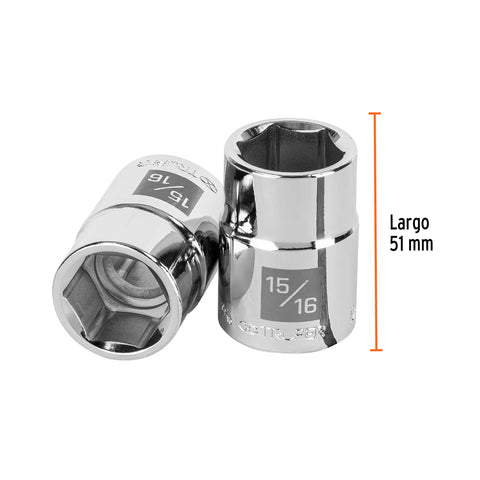 Dado de 15/16', 6 puntas, cuadro 3/4', Truper | D-3430-H | 13823