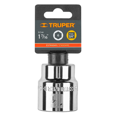 Dado de 1-7/16', 6 puntas, cuadro 3/4', Truper | D-3446-H | 13831