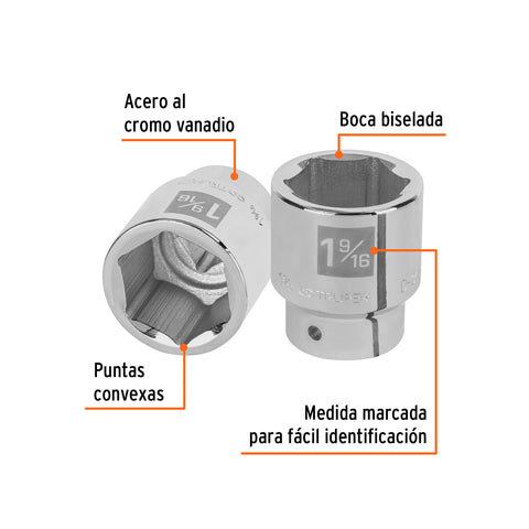 Dado de 1-9/16', 6 puntas, cuadro 3/4', Truper | D-3450-H | 13833