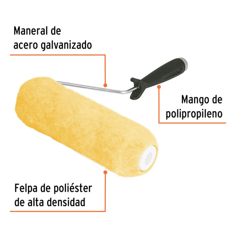 Rodillo para pintar 9' x 3/4' superficies rugosas, TRUPER | ROPI-920 | 13877