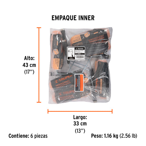 Rodillo para pintar 9' x 1' superficies muy rugosas, TRUPER | ROPI-925 | 13878
