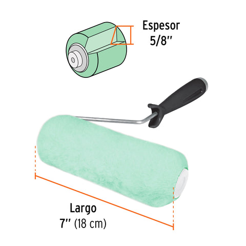 Rodillo para pintar 7' x 5/8' superficies poco rugosas | ROPI-715 | 13880