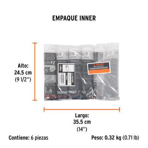 Felpa para rodillo 9' x 3/8' superficies lisas, TRUPER | R-ROPI-910 | 13882