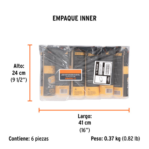 Felpa para rodillo 9' x 3/4' superficies rugosas, TRUPER | R-ROPI-920 | 13884