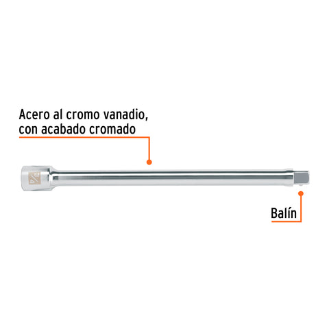 Extensión cuadro 3/4' para matraca, largo 16', Truper | E-5663 | 13906