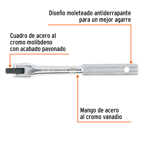 Mango articulado de 5-3/4'x 13 mm para dados cuadro 1/4' | M-4766 | 13909