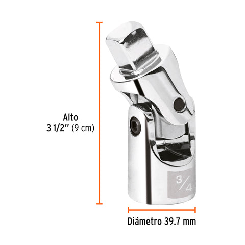 Nudo universal para dados con cuadro de 3/4', Truper | N-5670 | 13910