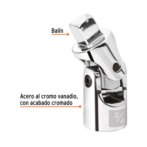 Nudo universal para dados con cuadro de 3/4', Truper | N-5670 | 13910