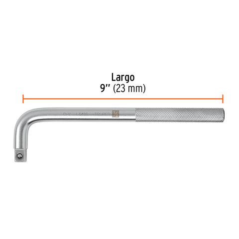 Mango cuadro 1/2' en 'L', largo 9', Truper | L-5486 | 13913
