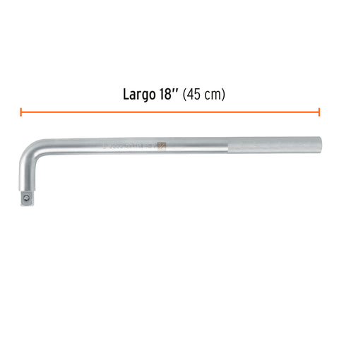 Mango cuadro 3/4' en 'L', largo 18', Truper | L-5686 | 13914