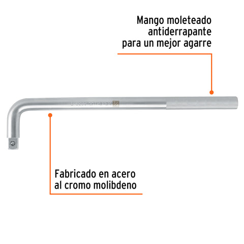 Mango cuadro 3/4' en 'L', largo 18', Truper | L-5686 | 13914