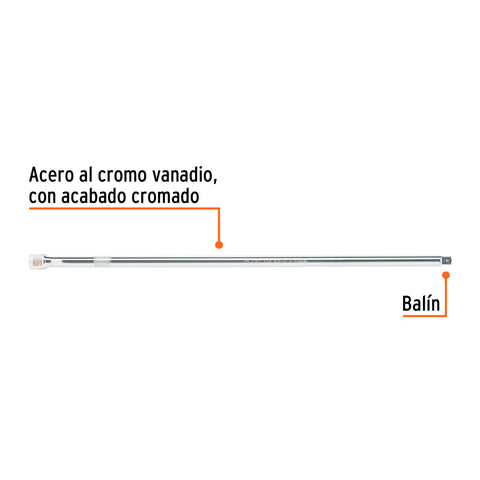 Extensión cuadro 1/2' para matraca, largo 20', Truper | E-5465 | 13919