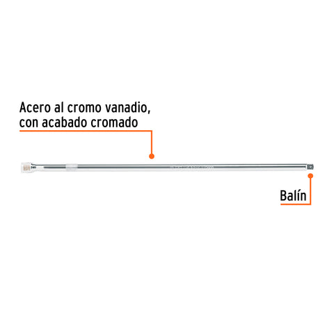Extensión cuadro 1/2' para matraca, largo 24', Truper | E-5466 | 13920