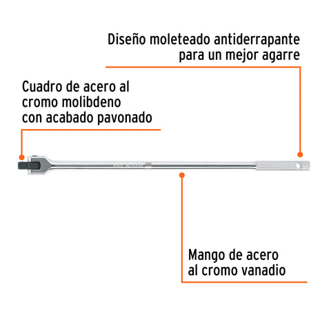 Mango articulado con cuadro de 1/2', largo 18', Truper | M-1270 | 13924