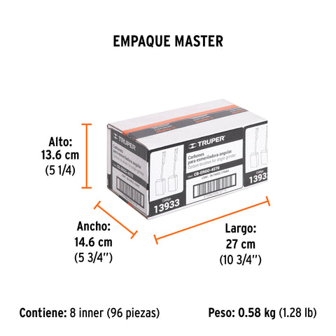 Bolsa con 2 carbones de repuesto para ERGO-4570, TRUPER | CB-ERGO-4570 | 13933