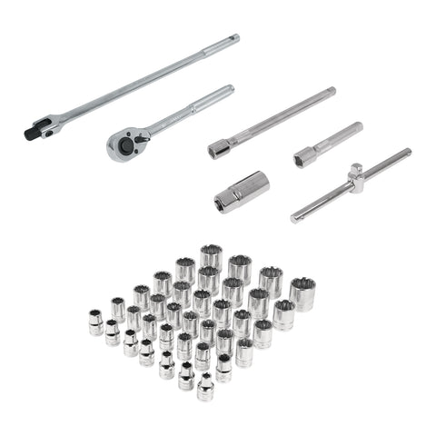Juego de 42 herramientas cuadro 1/2' std y mm para mecánico | JD-1/2X42MP | 13940