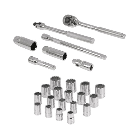 Juego de 25 herramientas cuadro 3/8' std y mm para mecánico | JD-3/8X26MP | 13954