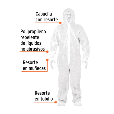 Overol desechable, talla CH, Truper | OVERD-S | 13982