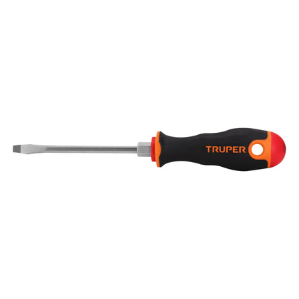 Desarmador plano 3/16' x 4' mango Comfort Grip, Truper | DR-3/16X4B | 13992