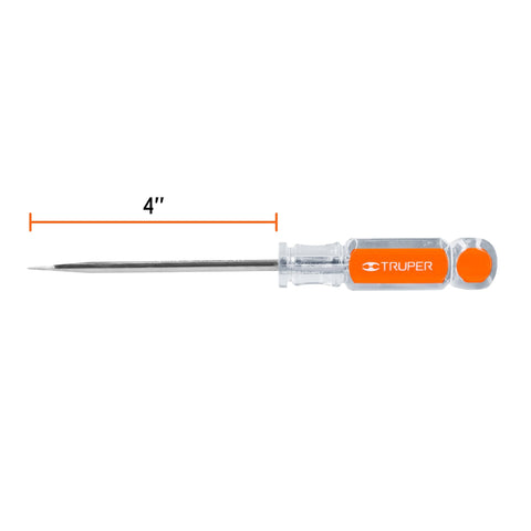 Desarmador plano 1/4' x 4' mango de acetato, Truper | DR-1/4X4 | 13996