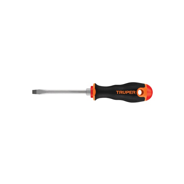 Desarmador plano 1/4' x 4' mango Comfort Grip, Truper | DR-1/4X4B | 13998