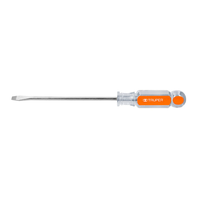 Desarmador plano 1/4' x 6' mango de acetato, Truper | DR-1/4X6 | 13999