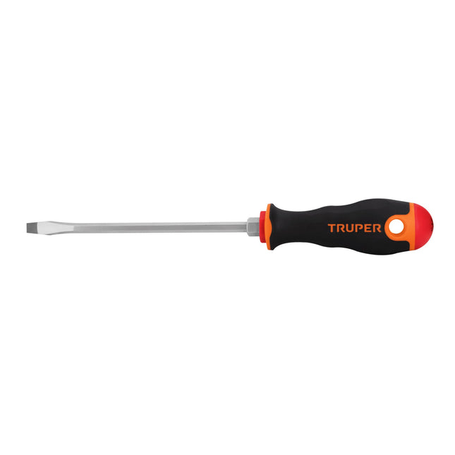 Desarmador plano 1/4' x 6' mango Comfort Grip, Truper | DR-1/4X6B | 14000