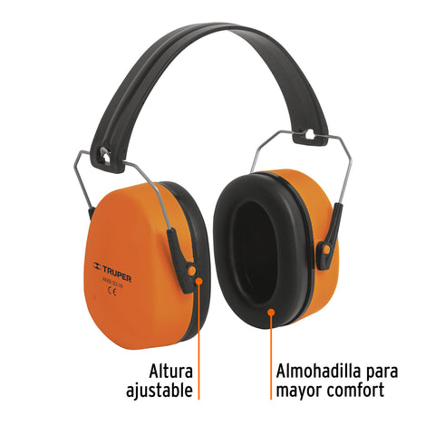 Orejera plegable, ajustable, Truper | OAJ-X | 14007