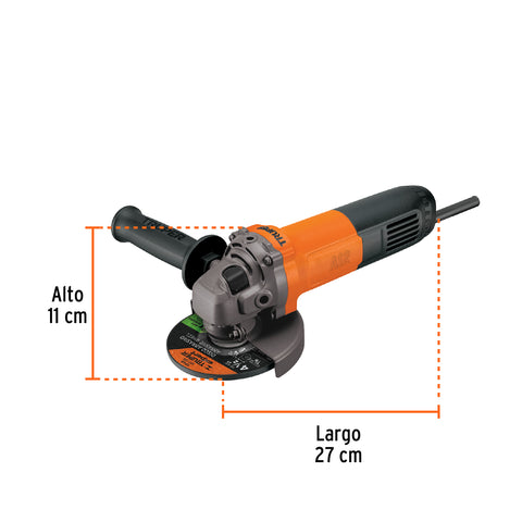 Esmeriladora angular 4-1/2', 700W, TRUPER PRO | ESMA-4-1/2A12 | 14013