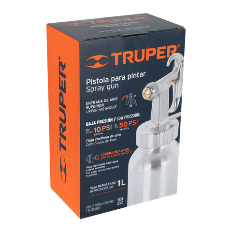 Pistola p/pintar baja presión, 1.5 mm, pulida, entrada sup | PIPI-210 | 14036