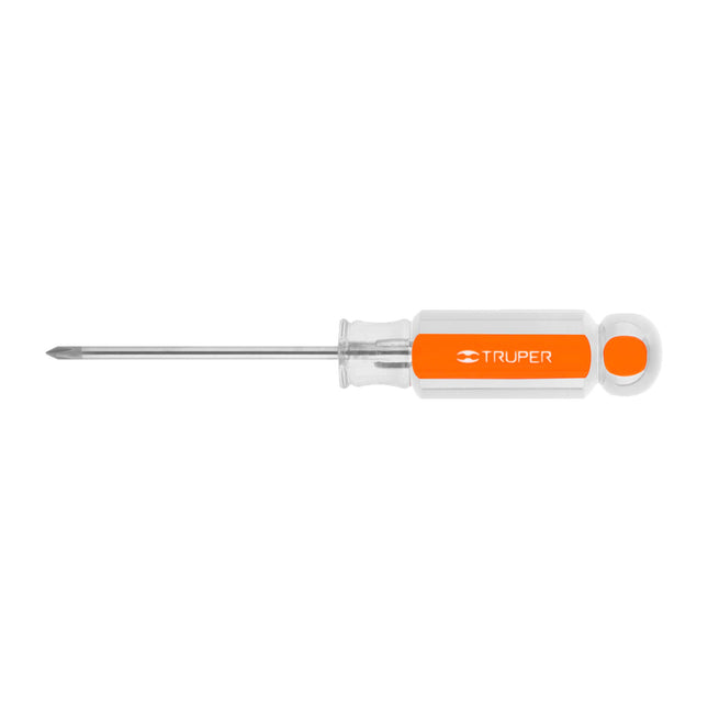 Desarmador de cruz 1/8' x 2-1/2' mango de acetato, Truper | DP-1/8X2-1/2 | 14050