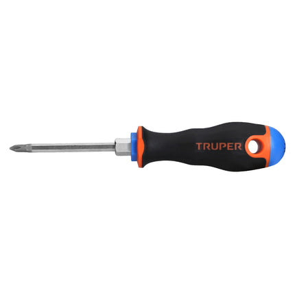 Desarmador de cruz 3/16' x 3' mango Comfort Grip, Truper | DP-3/16X3B | 14064