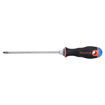 Desarmador de cruz 3/16' x 6' mango Comfort Grip, Truper | DP-3/16X6B | 14067