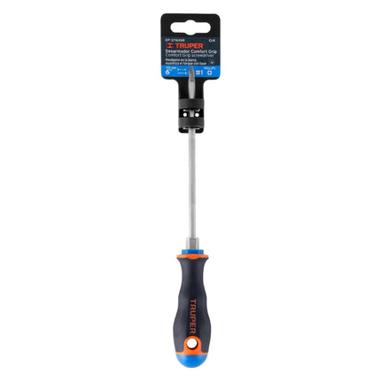 Desarmador de cruz 3/16' x 6' mango Comfort Grip, Truper | DP-3/16X6B | 14067