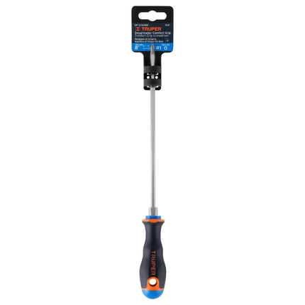 Desarmador de cruz 3/16' x 8' mango Comfort Grip, Truper | DP-3/16X8B | 14070