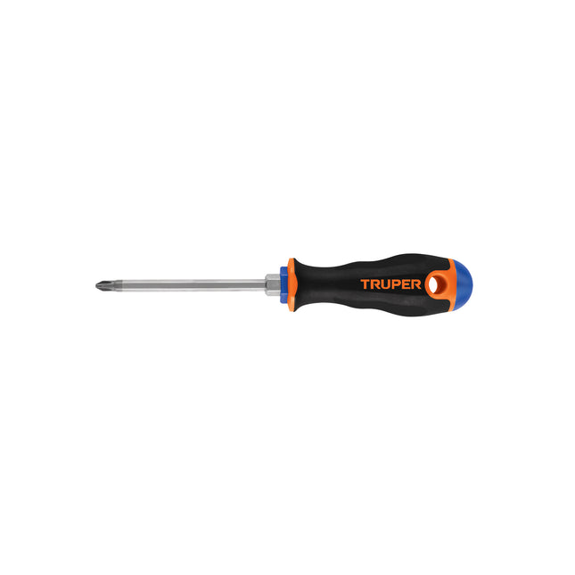 Desarmador de cruz 1/4' x 4' mango Comfort Grip, Truper | DP-1/4X4B | 14076